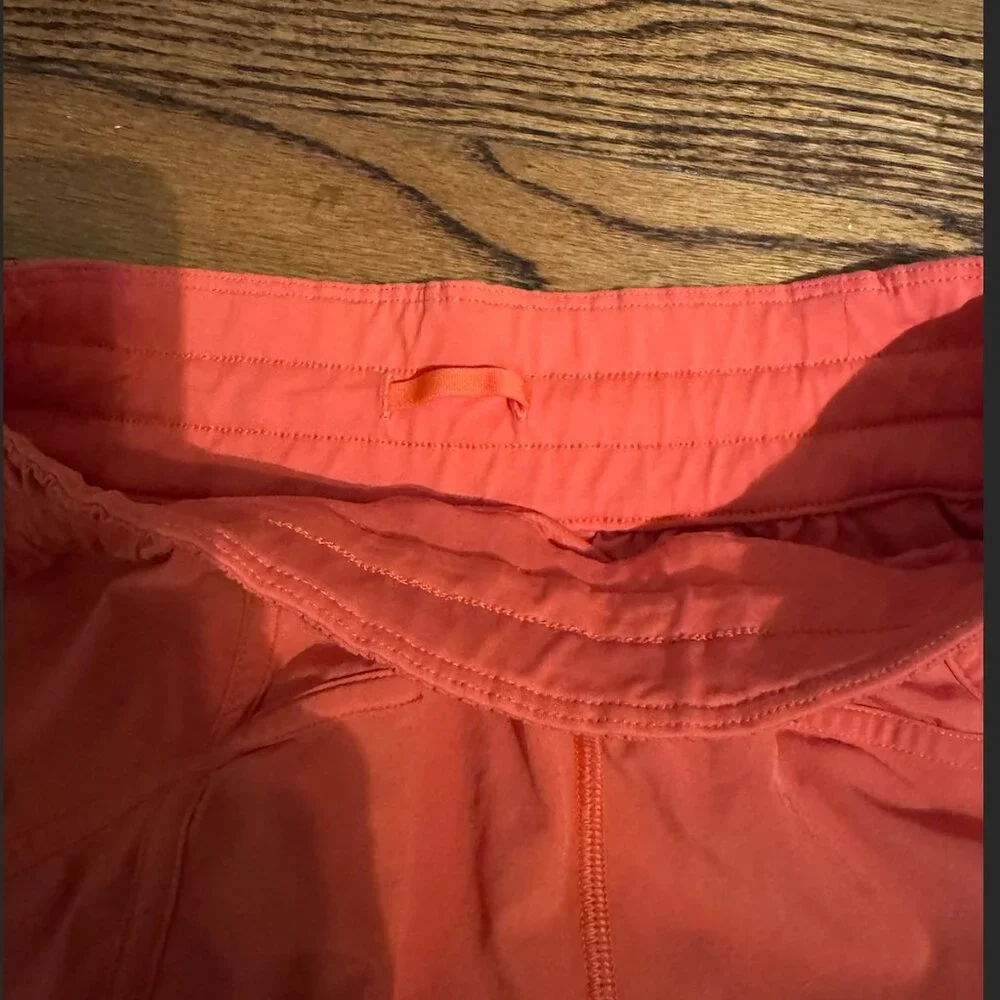 Lululemon Tracker Short 4”, Color- warm coral, Size 6, EUC - Picture 3 of 6